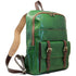 Leather Backpack Floto Italian Sabina Laptop Knapsack Shoulder Bag in Green and Brown 2